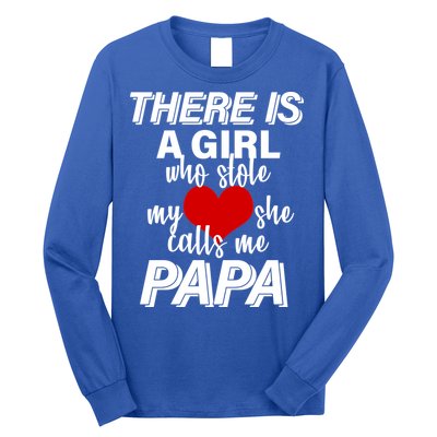 Girl Who Stole My Heat Calls Me Papa Fathers Day Long Sleeve Shirt