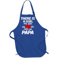 Girl Who Stole My Heat Calls Me Papa Fathers Day Full-Length Apron With Pockets