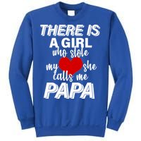 Girl Who Stole My Heat Calls Me Papa Fathers Day Sweatshirt