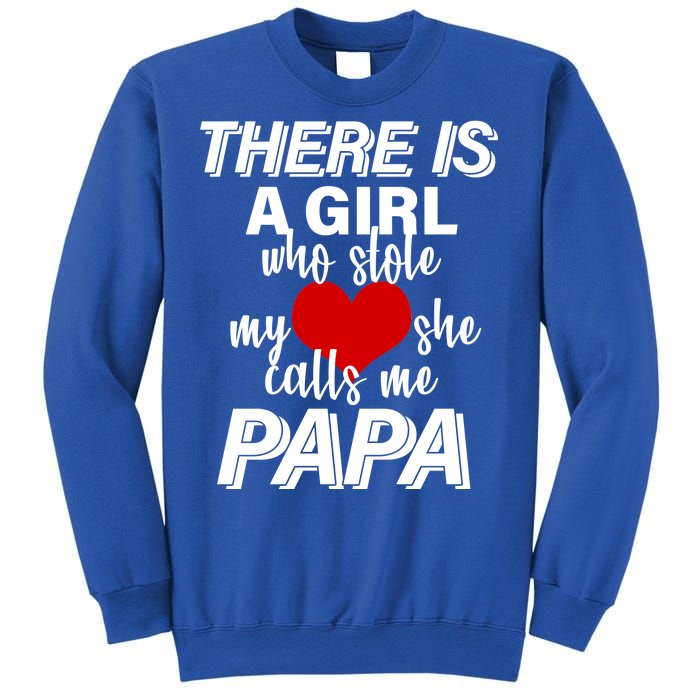 Girl Who Stole My Heat Calls Me Papa Fathers Day Sweatshirt