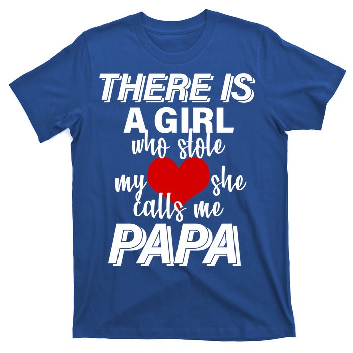 Girl Who Stole My Heat Calls Me Papa Fathers Day T-Shirt