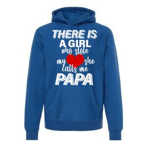 Girl Who Stole My Heat Calls Me Papa Fathers Day Premium Hoodie