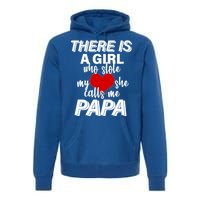 Girl Who Stole My Heat Calls Me Papa Fathers Day Premium Hoodie