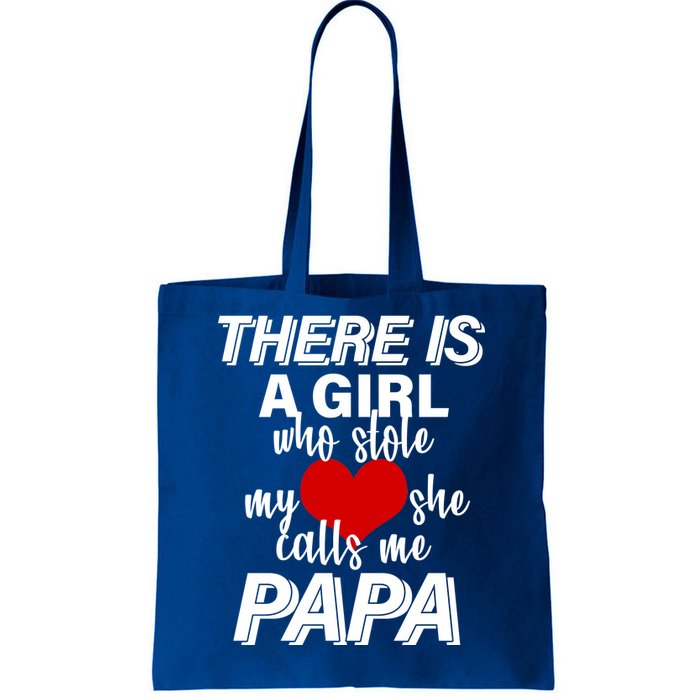 Girl Who Stole My Heat Calls Me Papa Fathers Day Tote Bag