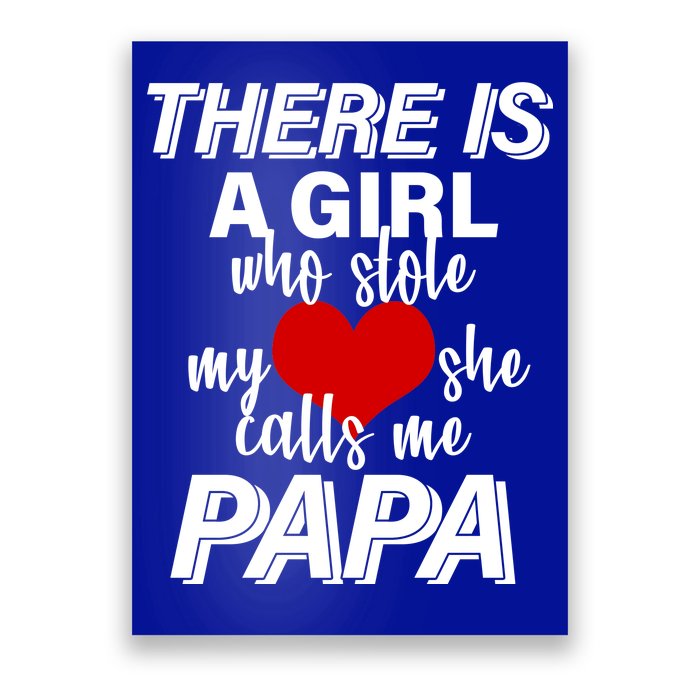 Girl Who Stole My Heat Calls Me Papa Fathers Day Poster