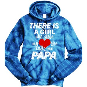 Girl Who Stole My Heat Calls Me Papa Fathers Day Tie Dye Hoodie