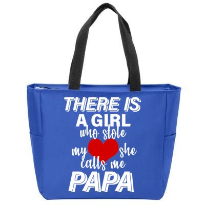 Girl Who Stole My Heat Calls Me Papa Fathers Day Zip Tote Bag