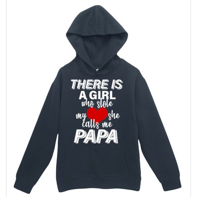 Girl Who Stole My Heat Calls Me Papa Fathers Day Urban Pullover Hoodie