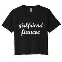 Girlfriend Fiancee Engagement Party Women's Crop Top Tee