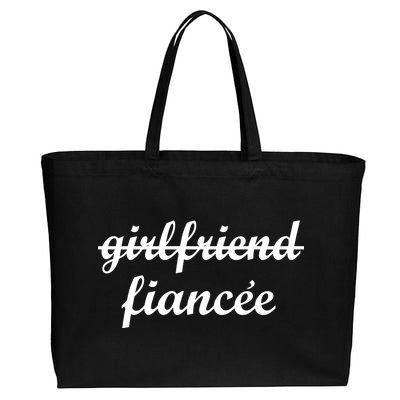 Girlfriend Fiancee Engagement Party Cotton Canvas Jumbo Tote