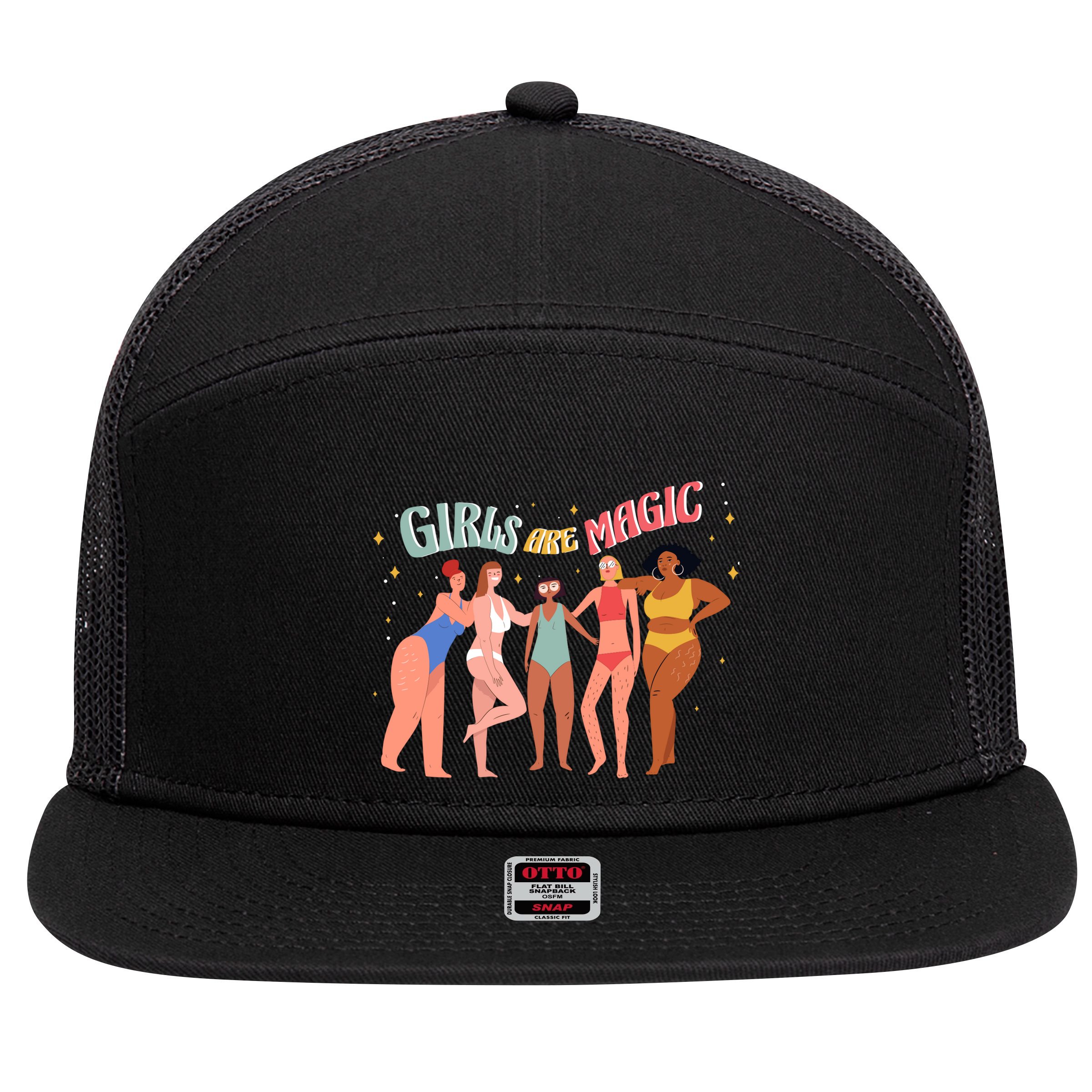 Girls Are Magic 7 Panel Mesh Trucker Snapback Hat