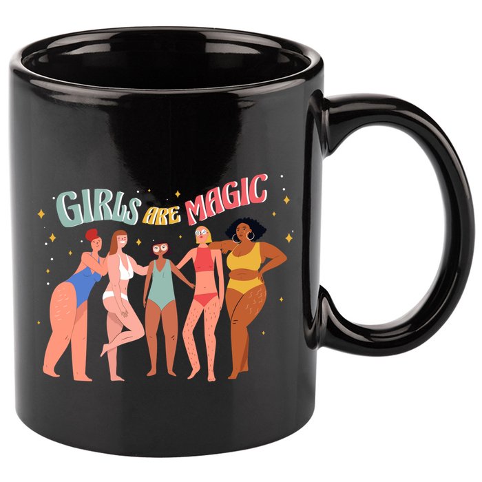 Girls Are Magic 11oz C Handle Ceramic Mug