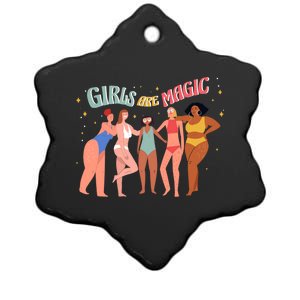 Girls Are Magic Ceramic Star Ornament