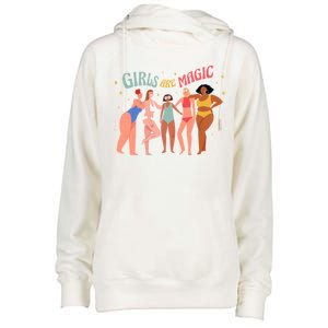 Girls Are Magic Womens Funnel Neck Pullover Hood