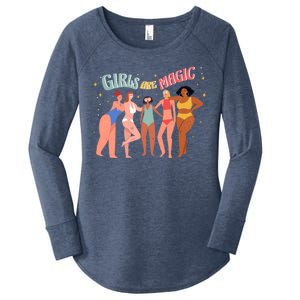 Girls Are Magic Women's Perfect Tri Tunic Long Sleeve Shirt