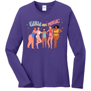 Girls Are Magic Ladies Long Sleeve Shirt