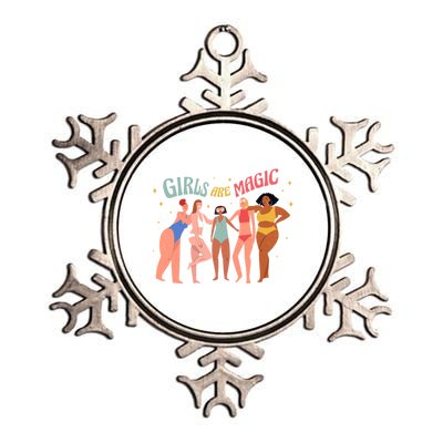 Girls Are Magic Metallic Star Ornament