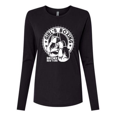 Girl's Boxing Bronx New York Womens Cotton Relaxed Long Sleeve T-Shirt