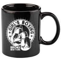 Girl's Boxing Bronx New York 11oz C Handle Ceramic Mug