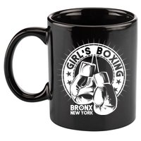 Girl's Boxing Bronx New York 11oz C Handle Ceramic Mug