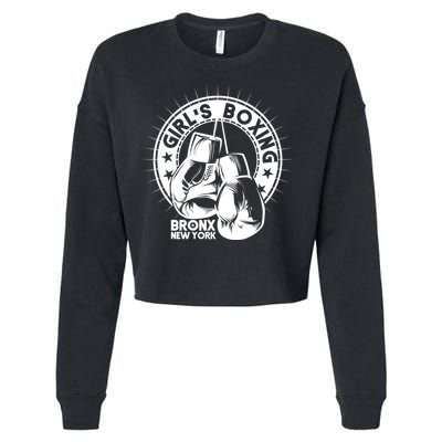 Girl's Boxing Bronx New York Cropped Pullover Crew