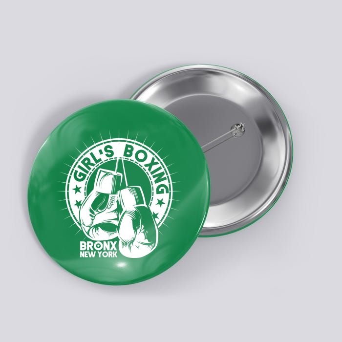 Girl's Boxing Bronx New York Button