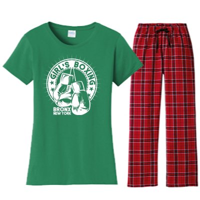 Girl's Boxing Bronx New York Women's Flannel Pajama Set