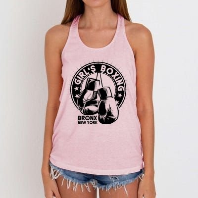 Girl's Boxing Bronx New York Women's Knotted Racerback Tank