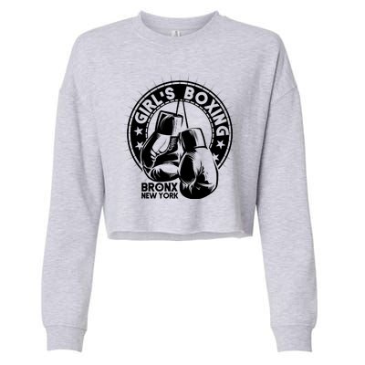 Girl's Boxing Bronx New York Cropped Pullover Crew