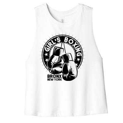 Girl's Boxing Bronx New York Women's Racerback Cropped Tank