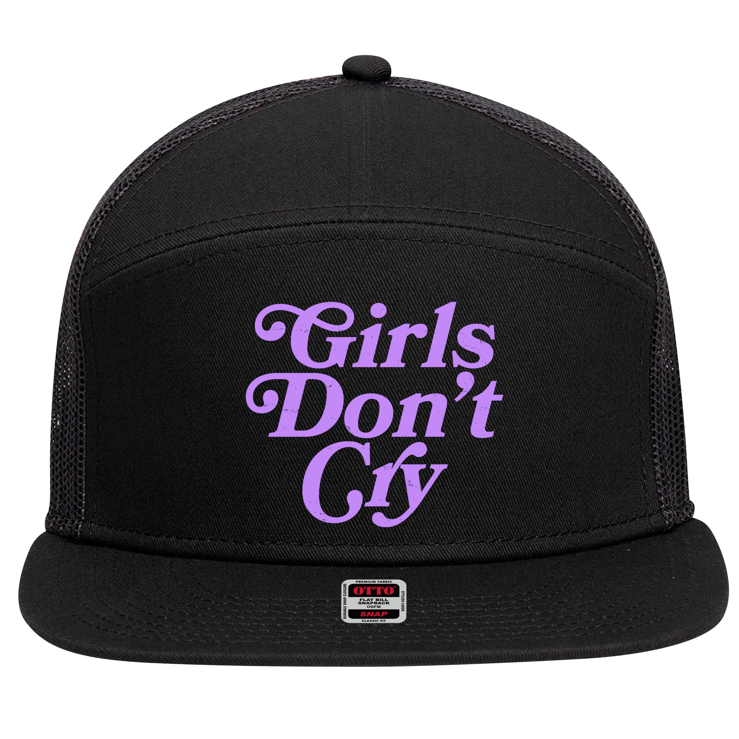 Girls Don't Cry 7 Panel Mesh Trucker Snapback Hat