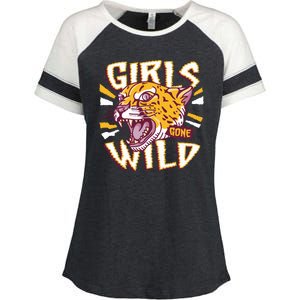 Girls Gone Wild Cheetah Enza Ladies Jersey Colorblock Tee