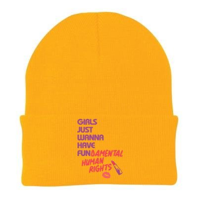 Girls Just Wanna Have Fun-damental Human Rights Knit Cap Winter Beanie