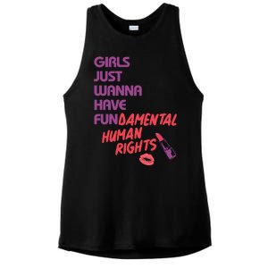 Girls Just Wanna Have Fun-damental Human Rights Ladies PosiCharge Tri-Blend Wicking Tank