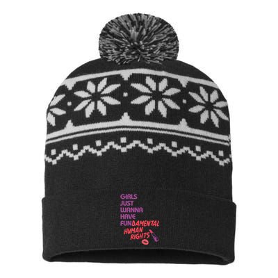 Girls Just Wanna Have Fun-damental Human Rights USA-Made Snowflake Beanie