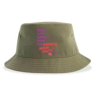 Girls Just Wanna Have Fun-damental Human Rights Sustainable Bucket Hat