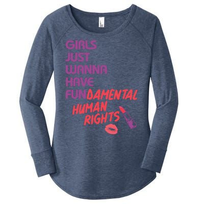 Girls Just Wanna Have Fun-damental Human Rights Women's Perfect Tri Tunic Long Sleeve Shirt