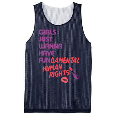 Girls Just Wanna Have Fun-damental Human Rights Mesh Reversible Basketball Jersey Tank