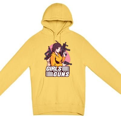 Girls Just Wanna Have Guns Anime Premium Pullover Hoodie