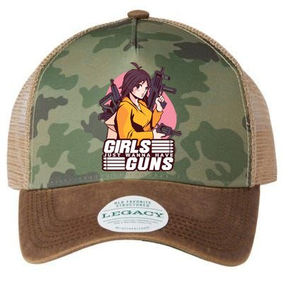 Girls Just Wanna Have Guns Anime Legacy Tie Dye Trucker Hat