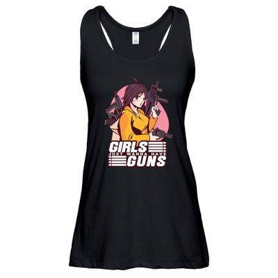 Girls Just Wanna Have Guns Anime Ladies Essential Flowy Tank