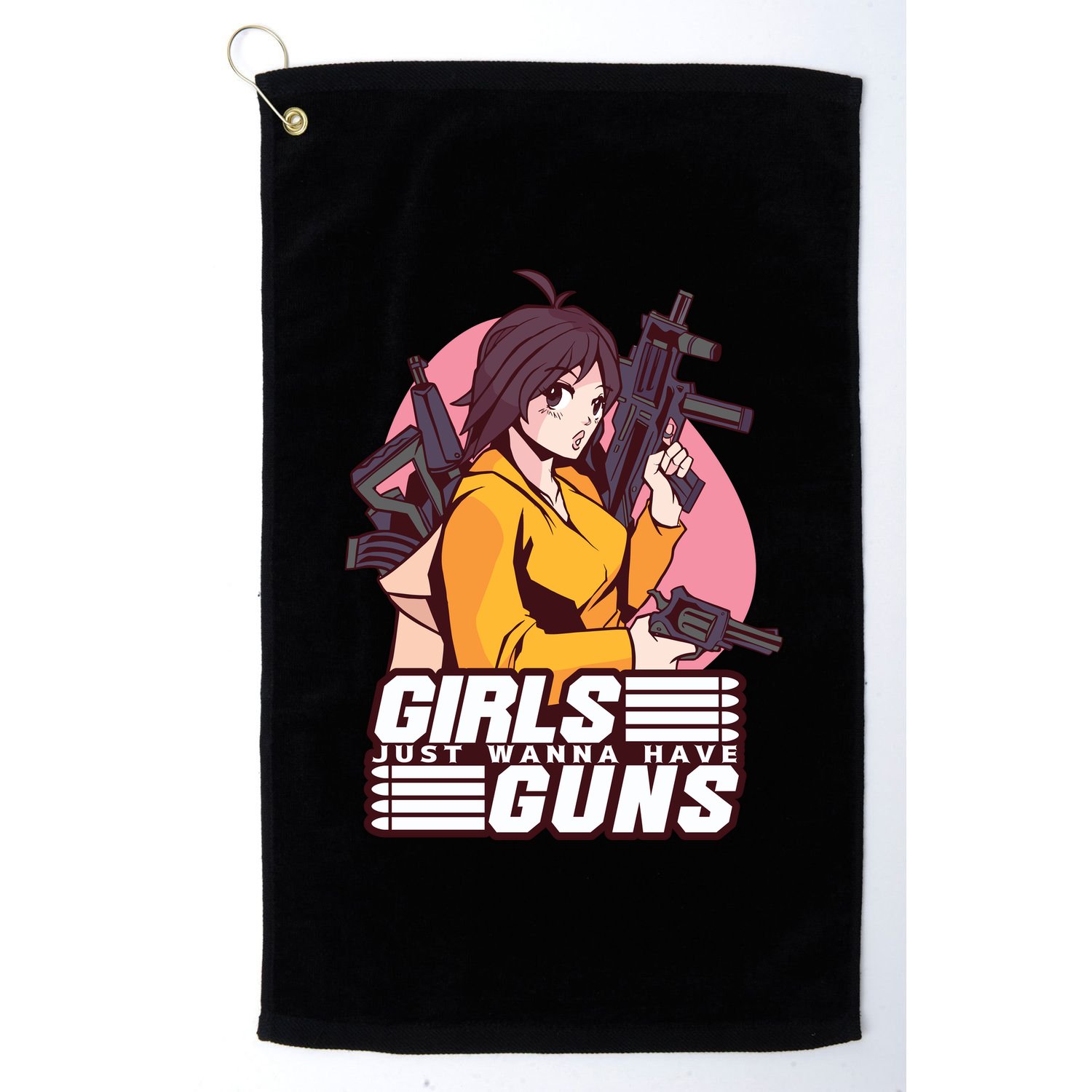 Girls Just Wanna Have Guns Anime Golf Towel