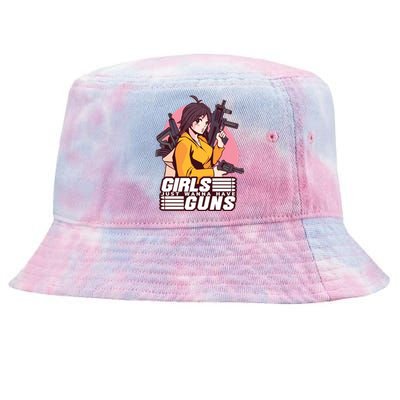 Girls Just Wanna Have Guns Anime Tie-Dyed Bucket Hat