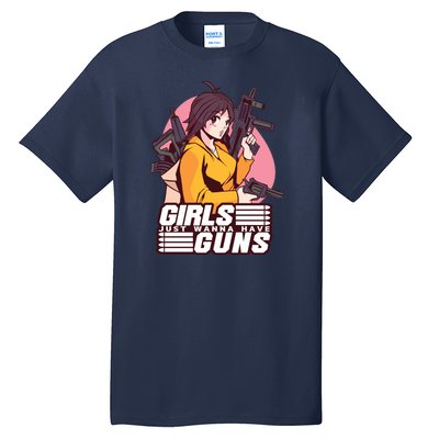 Girls Just Wanna Have Guns Anime Tall T-Shirt