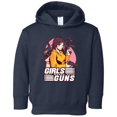 Girls Just Wanna Have Guns Anime Toddler Hoodie