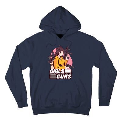 Girls Just Wanna Have Guns Anime Tall Hoodie