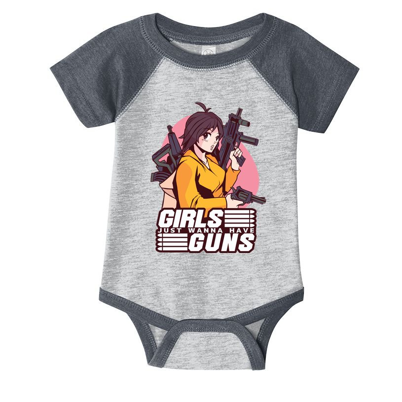 Girls Just Wanna Have Guns Anime Infant Baby Jersey Bodysuit