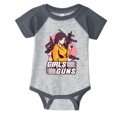 Girls Just Wanna Have Guns Anime Infant Baby Jersey Bodysuit