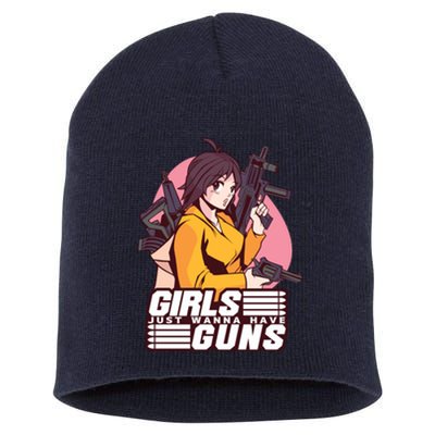 Girls Just Wanna Have Guns Anime Short Acrylic Beanie