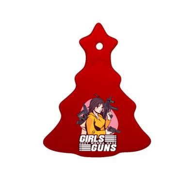 Girls Just Wanna Have Guns Anime Ceramic Tree Ornament